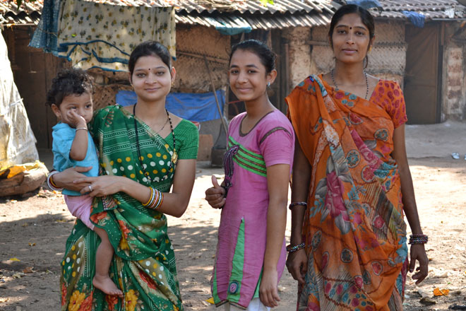 Poor indian women